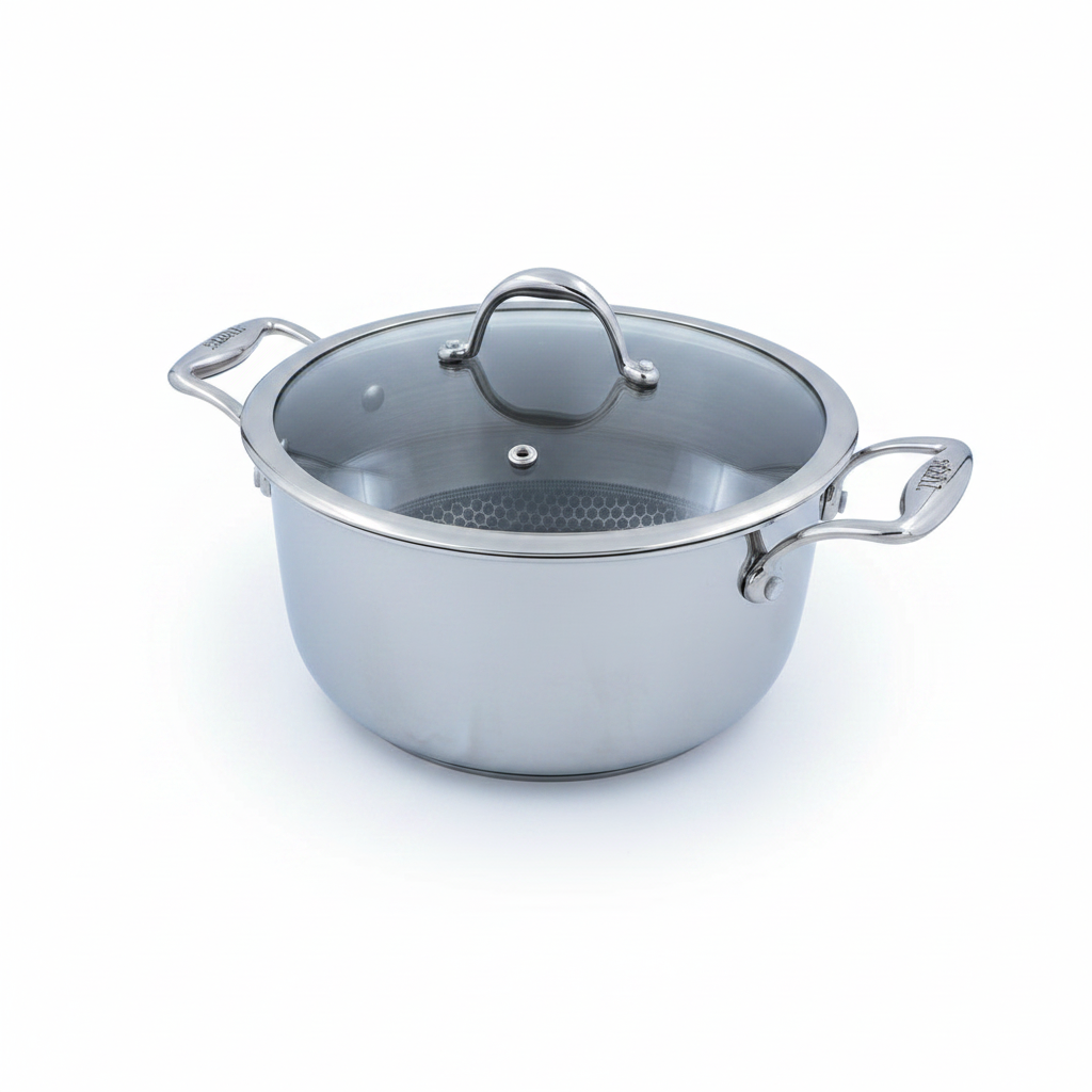 Artisan Hybrid Triply Hexaridge Casserole (16CM / 18CM / 20CM / 24CM – SS)