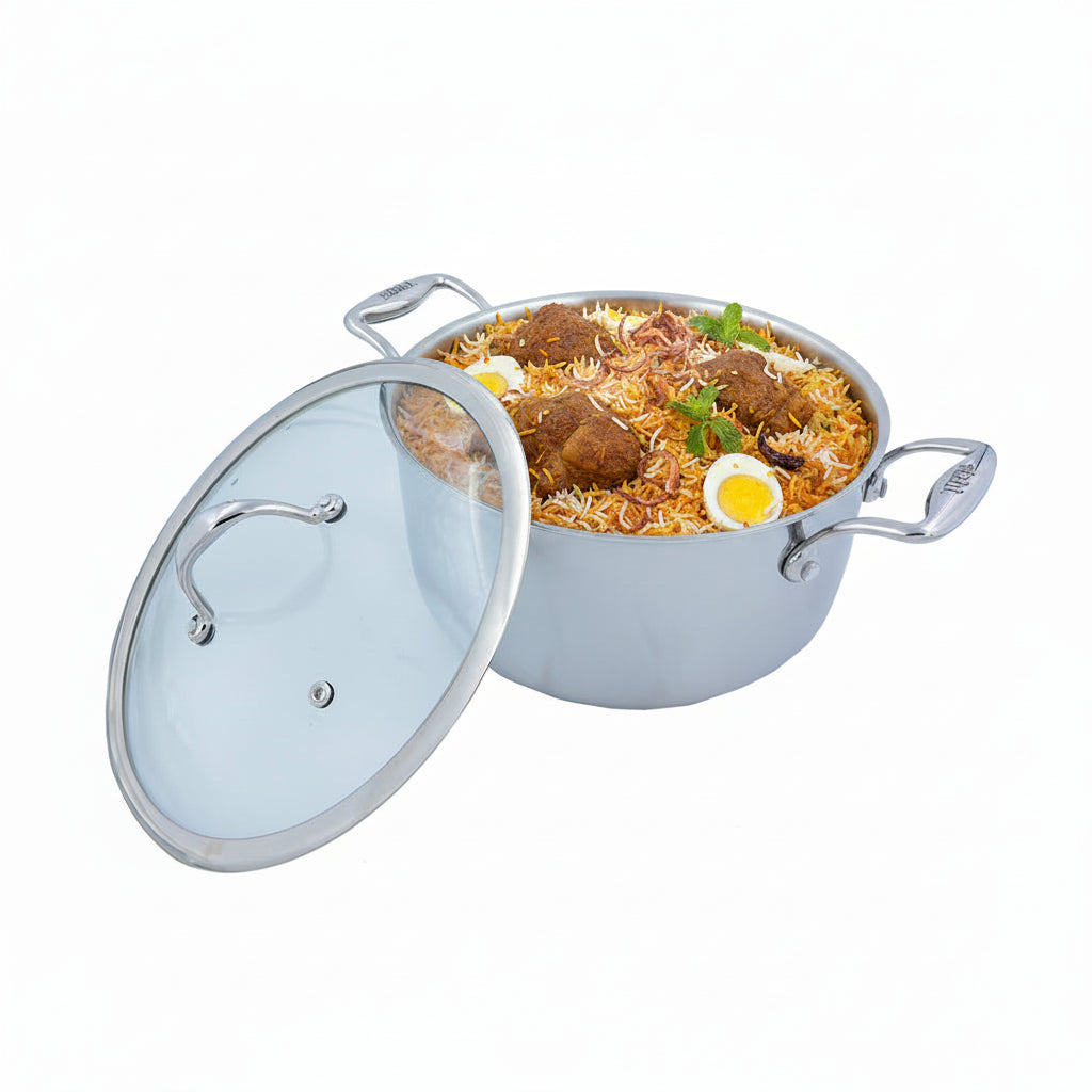 Artisan Hybrid Triply Hexaridge Casserole (16CM / 18CM / 20CM / 24CM – SS)
