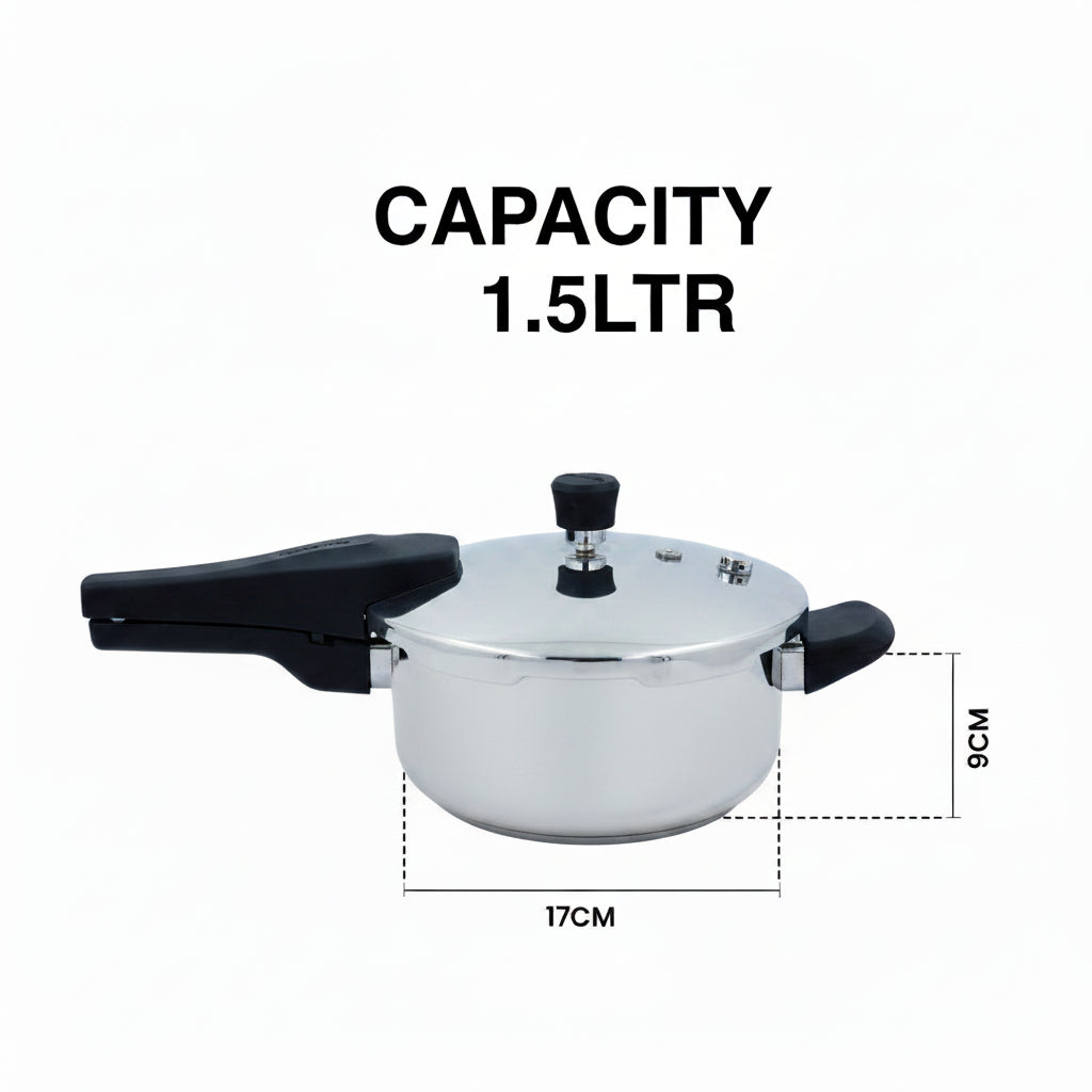 Aero Arc Pressure Cooker (1.5L / 2L / 3L / 3.5L / 5L – SS)