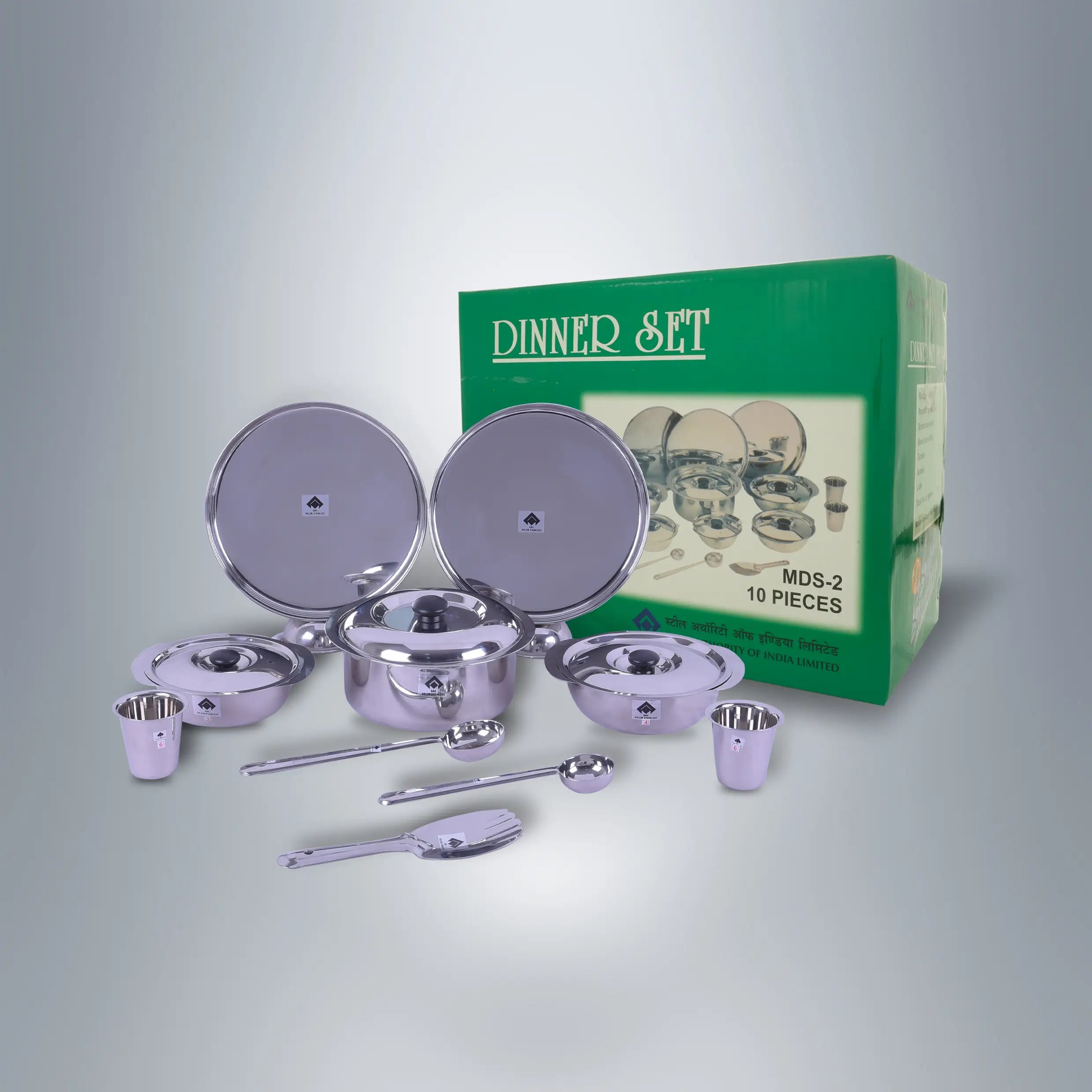 SAIL Salem Stainless 10 Pcs Salad Dinner Set