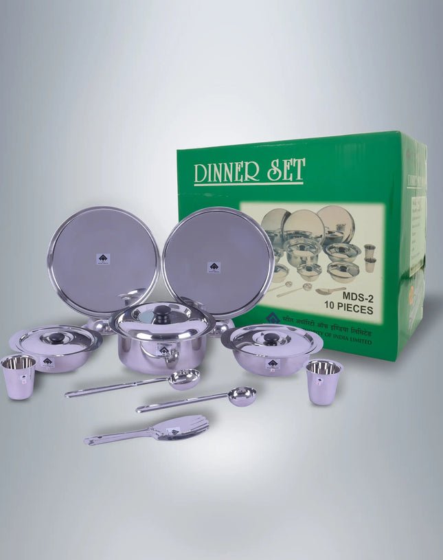 SAIL Salem Stainless 10 Pcs Salad Dinner Set