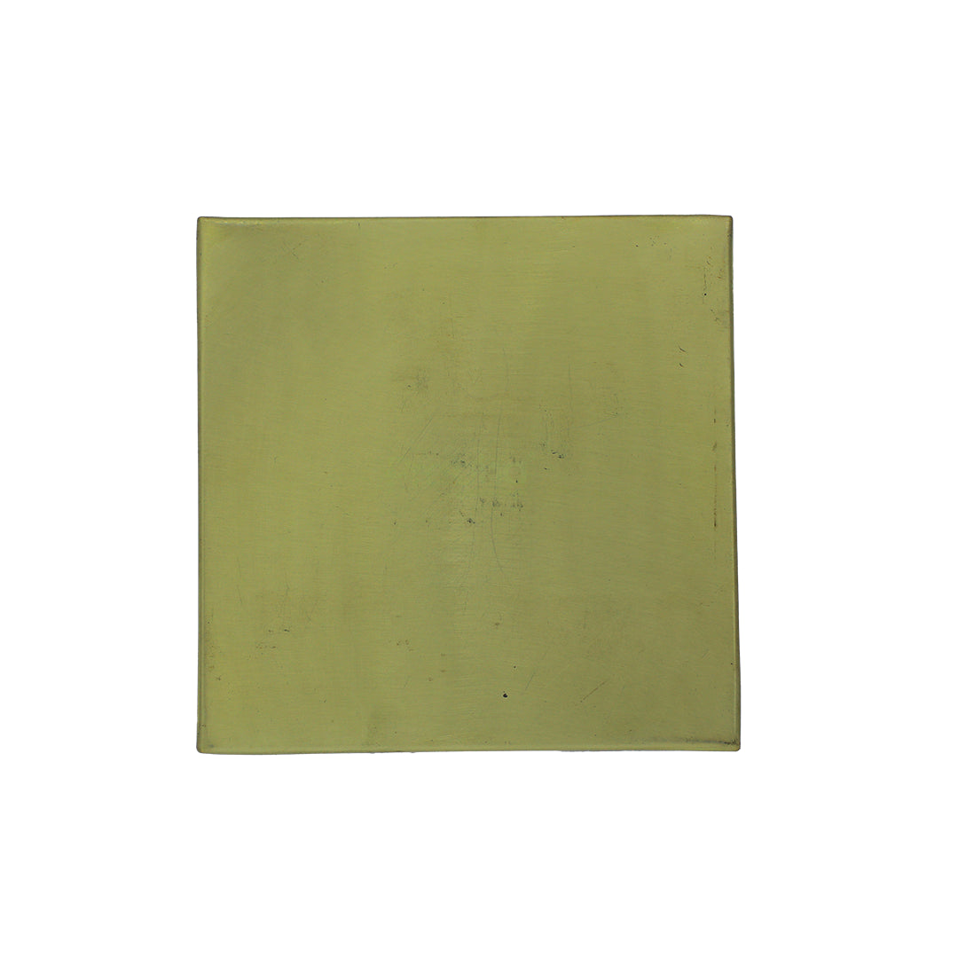 Peacock Square Brass Spice Box 75G / 100G Brass