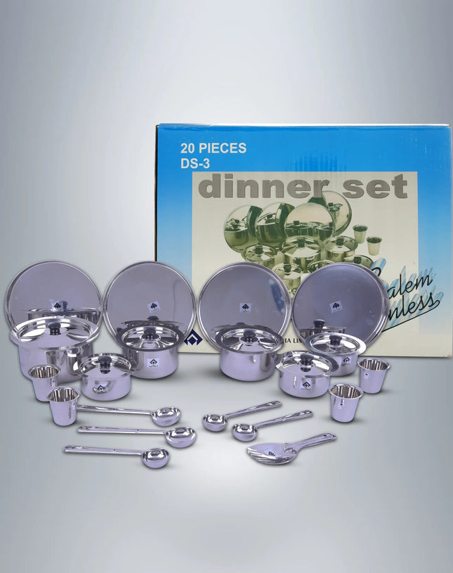 SAIL Salem Stainless 20 Pcs Tope Dinner Set