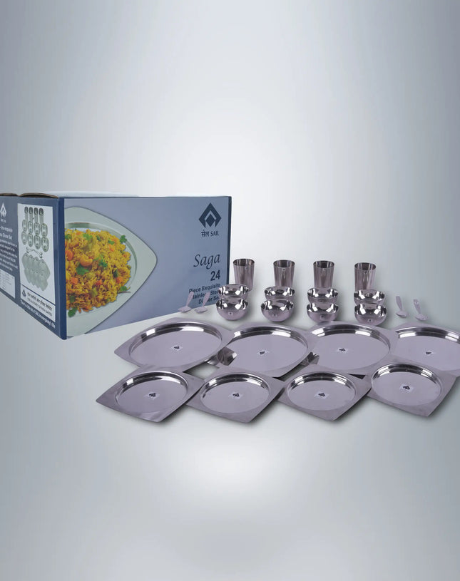 SAIL Salem Stainless 24 Pcs Saga Dinner Set