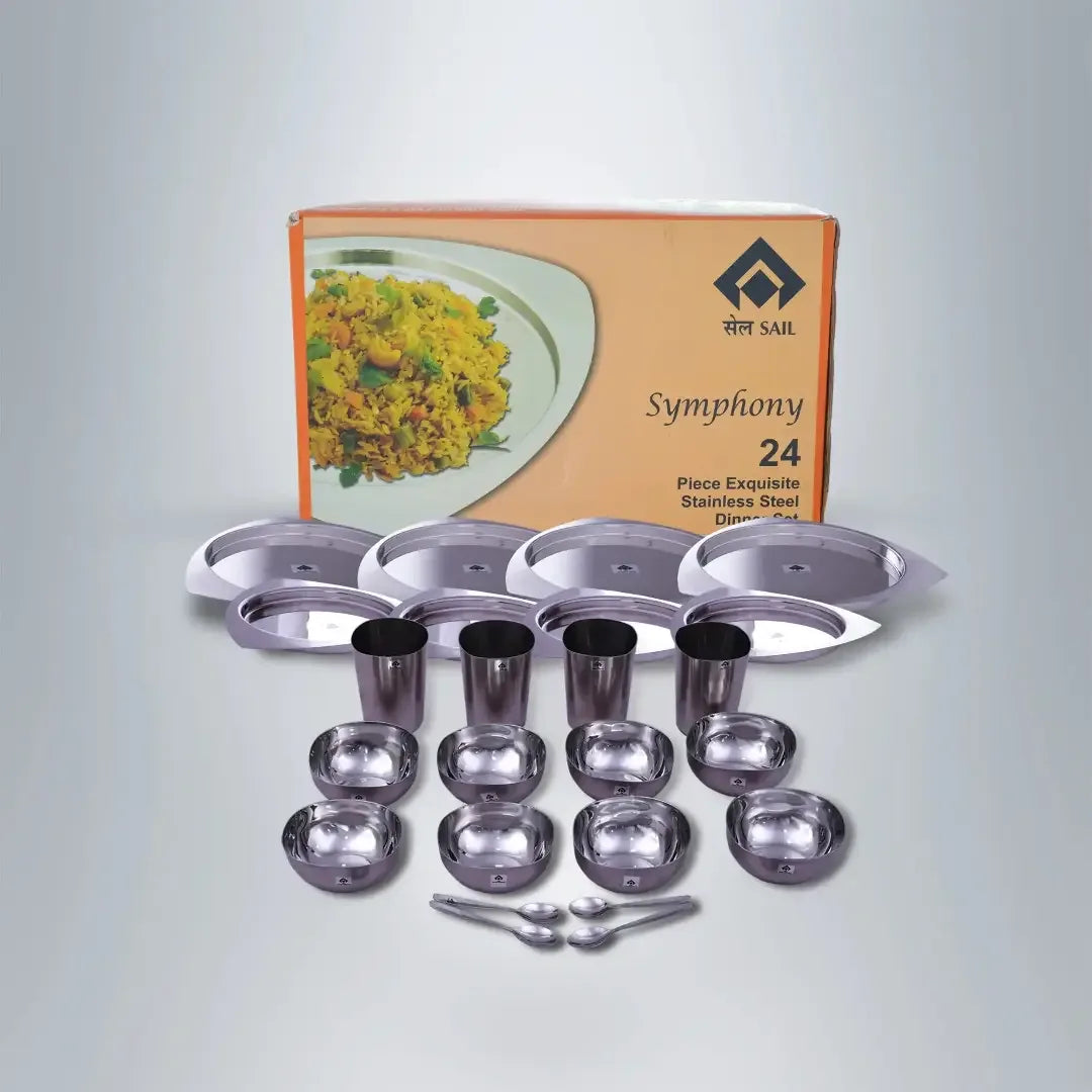 SAIL Salem Stainless 24 Pcs Symphony Dinner Set - Ramss Salem Stainless