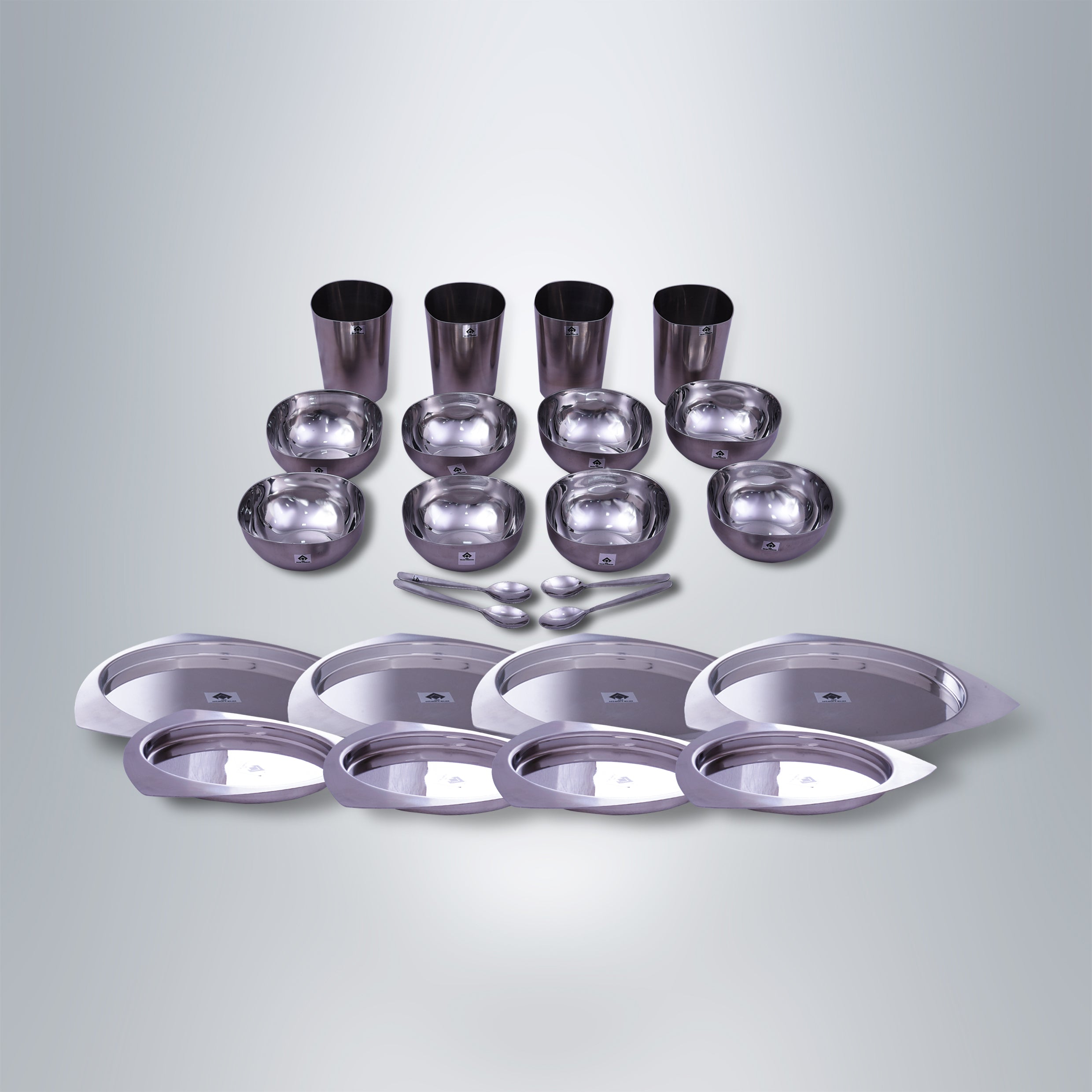 SAIL Salem Stainless 24 Pcs Symphony Dinner Set