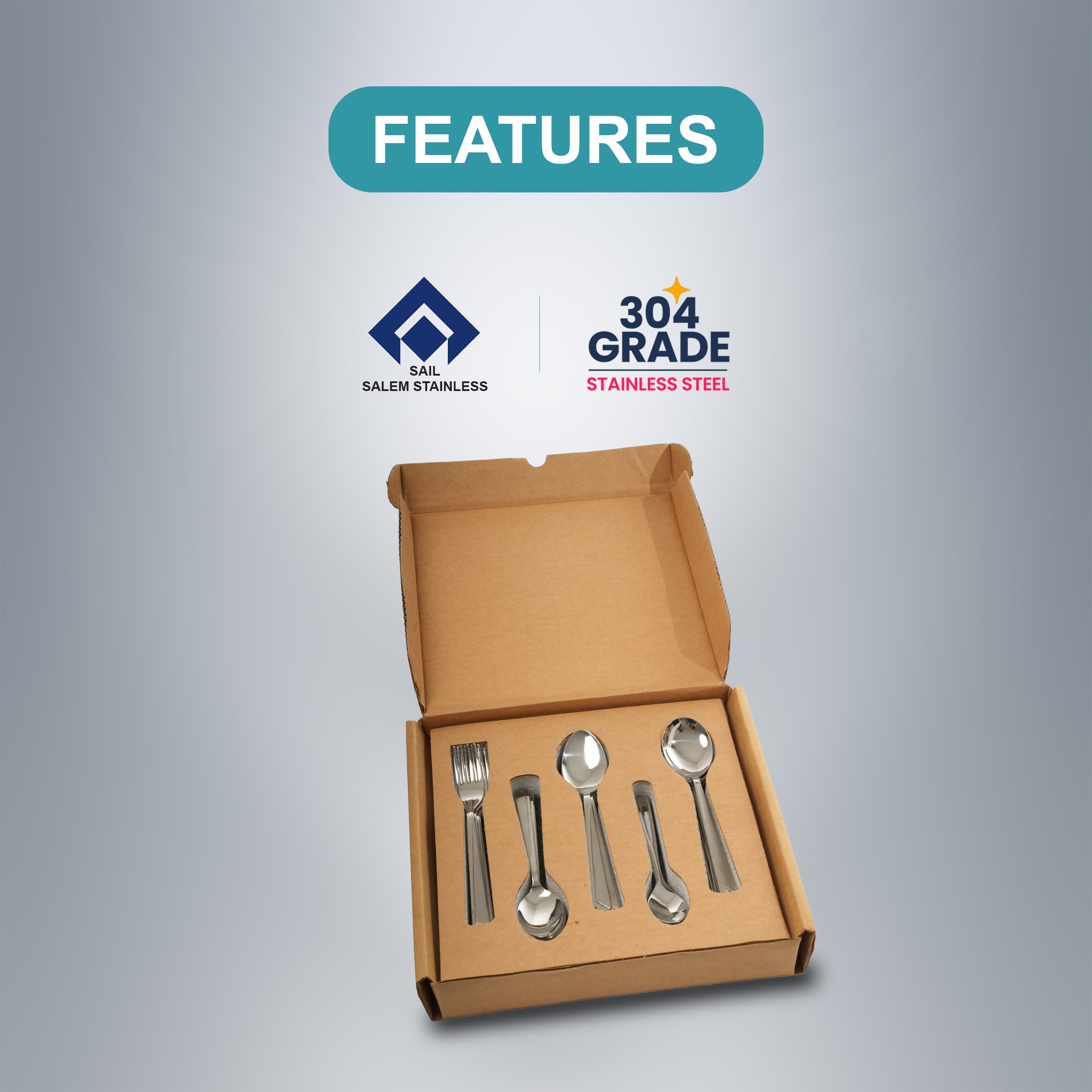SAIL 30 Pcs Raga Cutlery Set