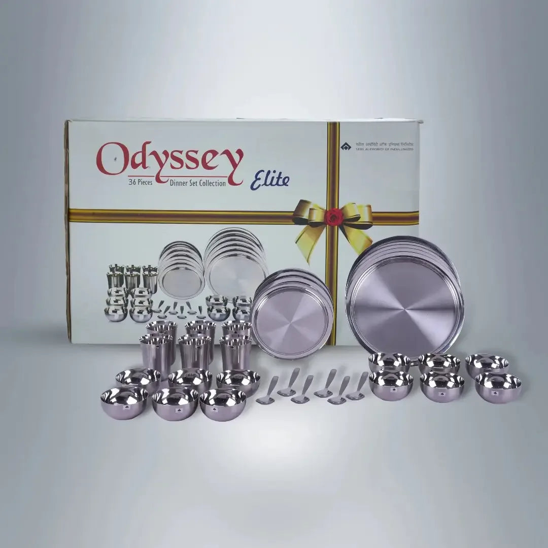 SAIL Salem Stainless 36 Pcs Odyssey Elite Dinner Set - Ramss Salem Stainless