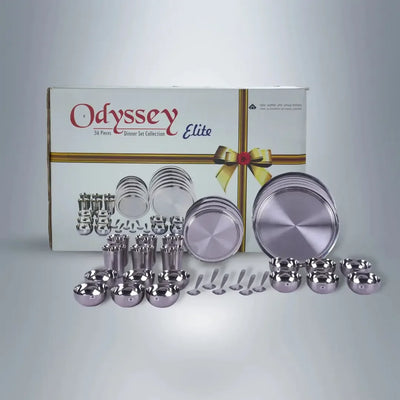 SAIL Salem Stainless 36 Pcs Odyssey Elite Dinner Set - Ramss Salem Stainless