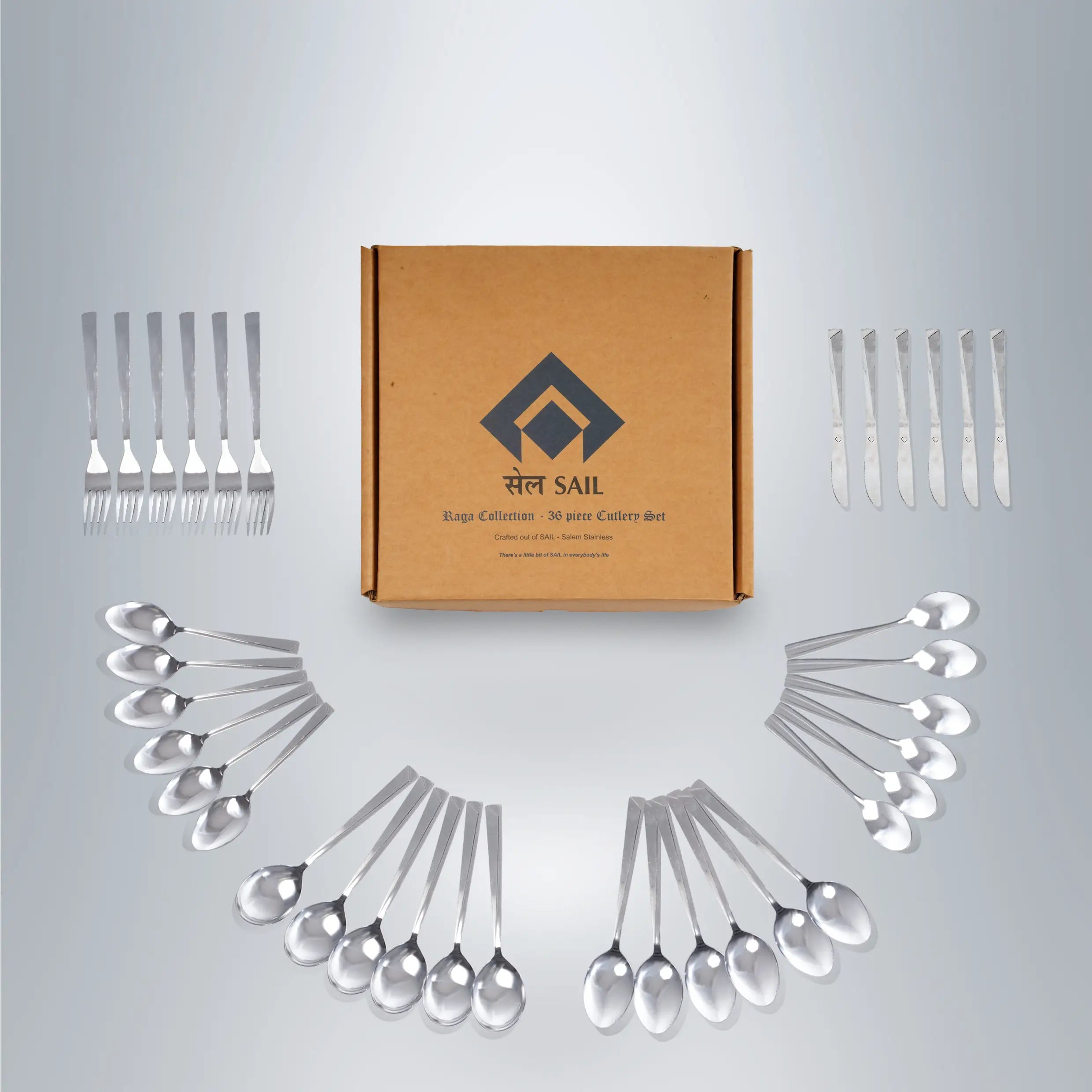 SAIL 36Pcs Raga Cutlery Set With Gift Box