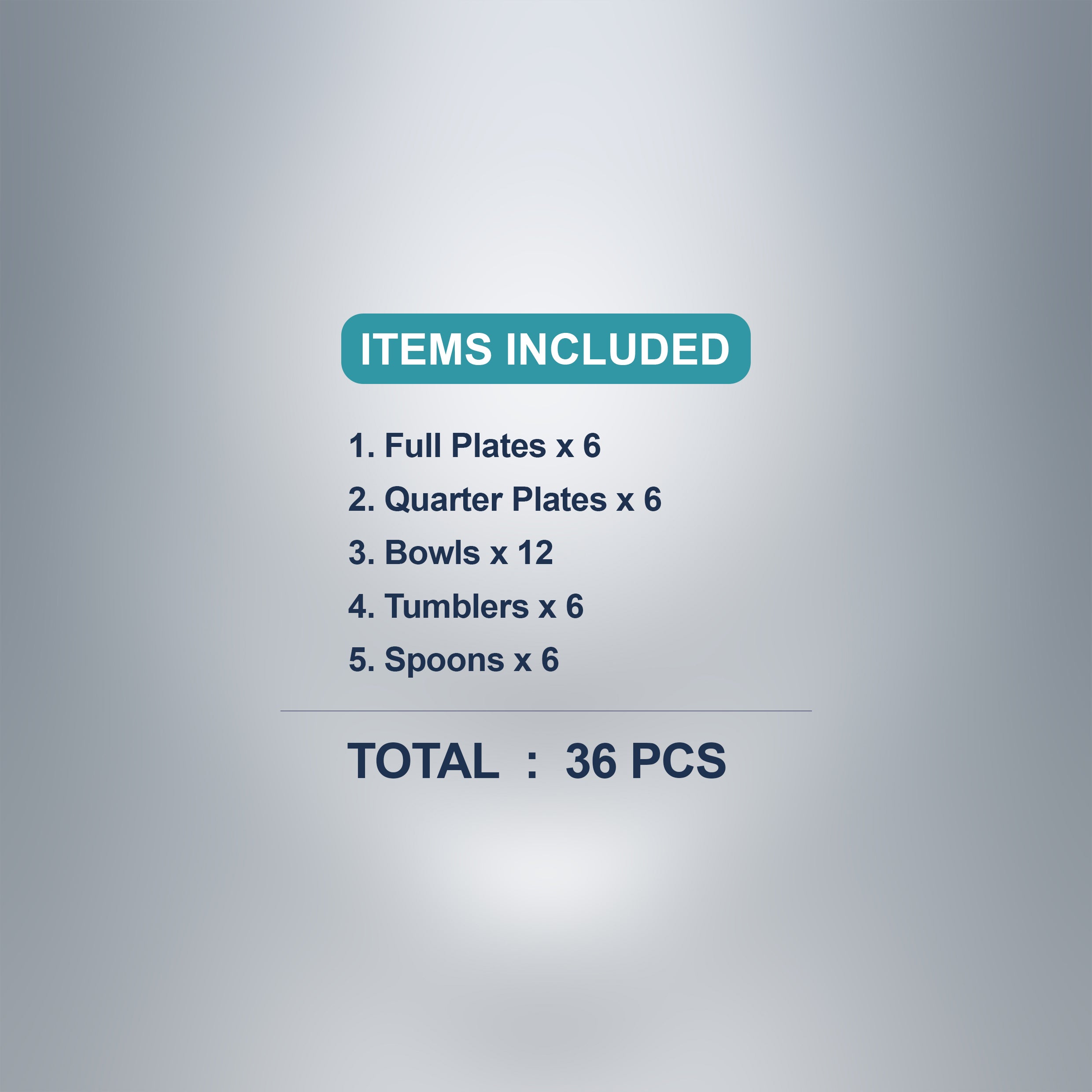 SAIL Salem Stainless 36 Pcs Odyssey Elite Dinner Set