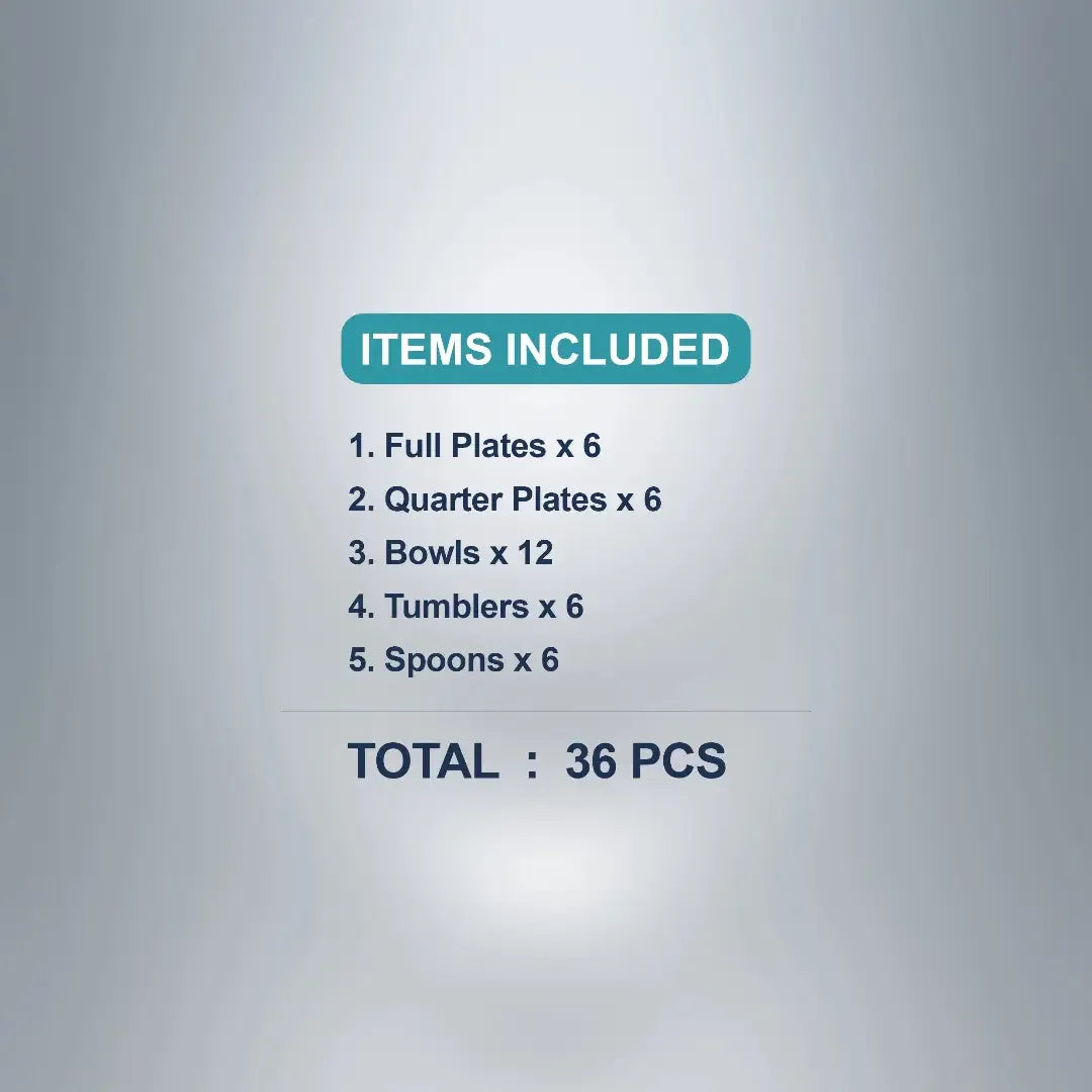 SAIL Salem Stainless 36 Pcs Odyssey Elite Dinner Set - Ramss Salem Stainless