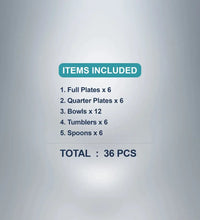 SAIL Salem Stainless 36 Pcs Odyssey Elite Dinner Set - Ramss Salem Stainless