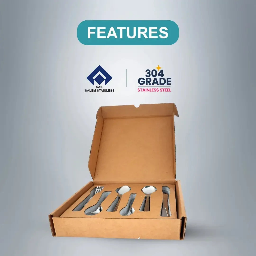 SAIL 36Pcs Raga Cutlery Set With Gift Box - Ramss Salem Stainless