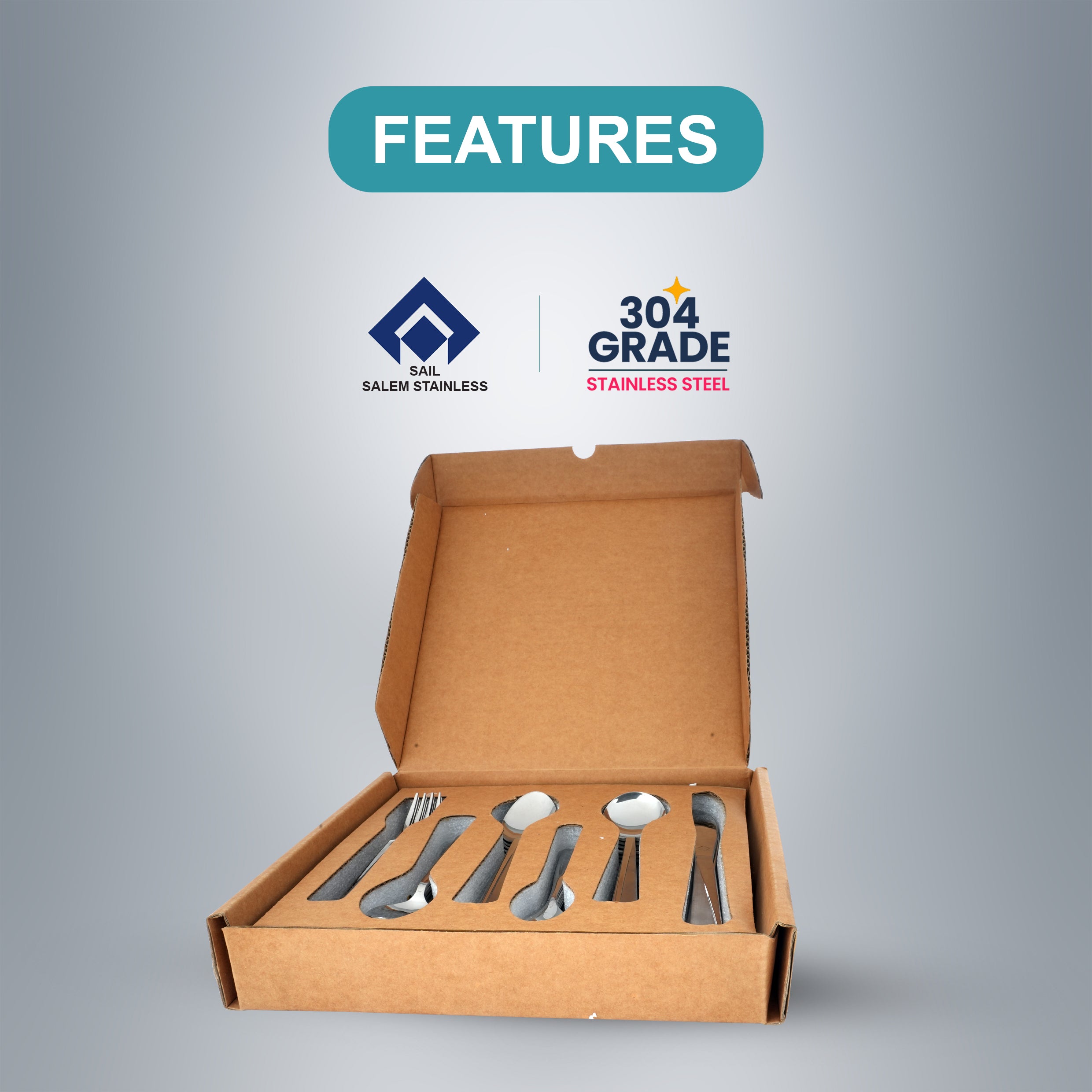 SAIL 36Pcs Raga Cutlery Set With Gift Box