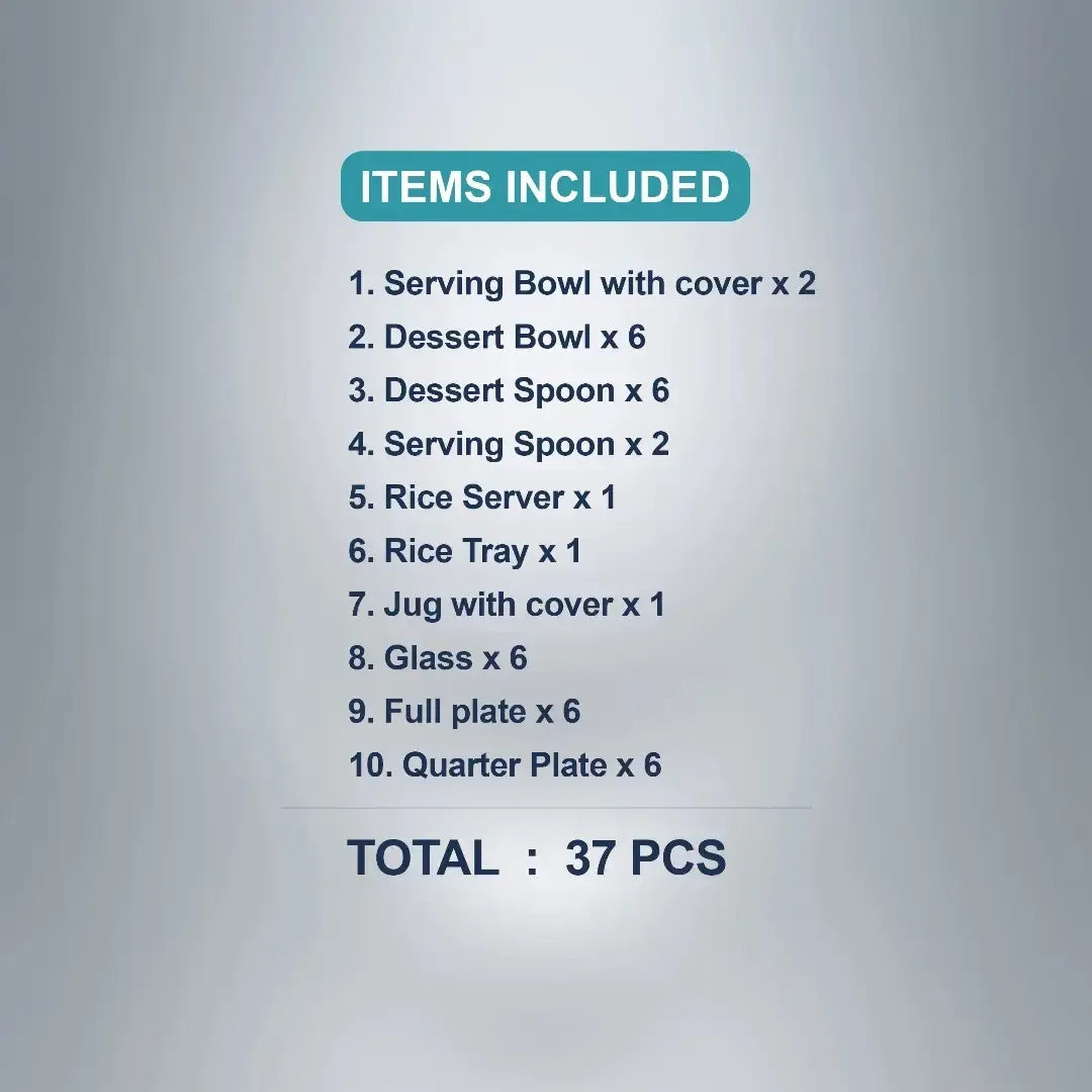 SAIL Salem Stainless 37 Pcs Dinner Set - Ramss Salem Stainless