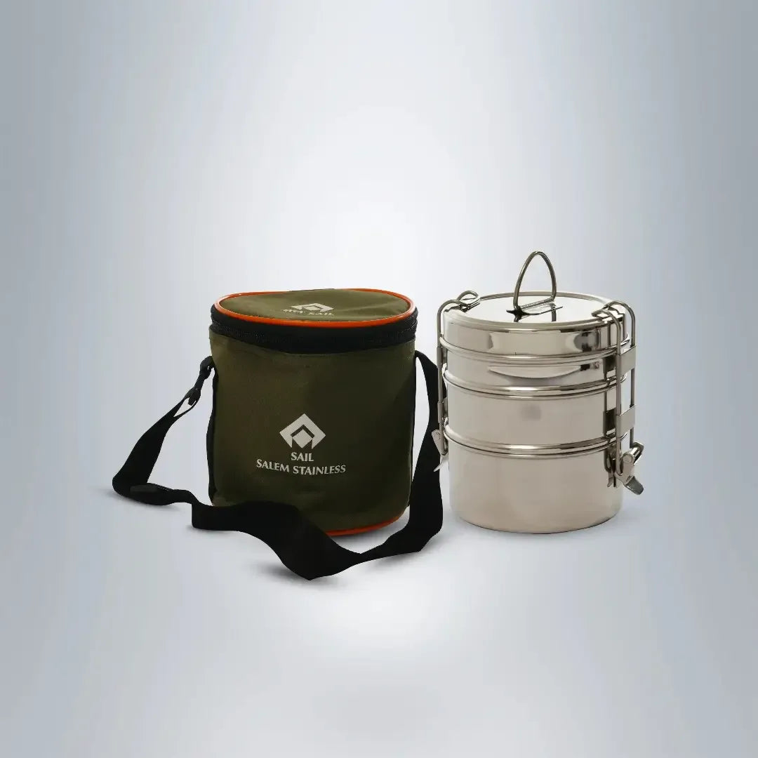 SAIL Salem Stainless 3 Layer Lunch Box - Ramss Salem Stainless
