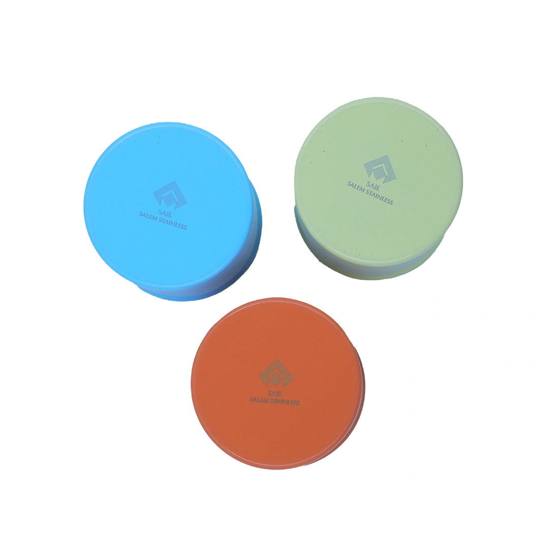SAIL 3 Pcs Coloured Storage Set (750ml – Light Blue, Peach & Cream)