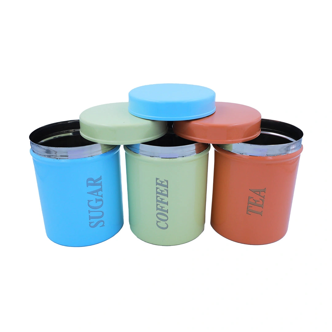 SAIL 3 Pcs Coloured Storage Set (750ml – Light Blue, Peach & Cream)