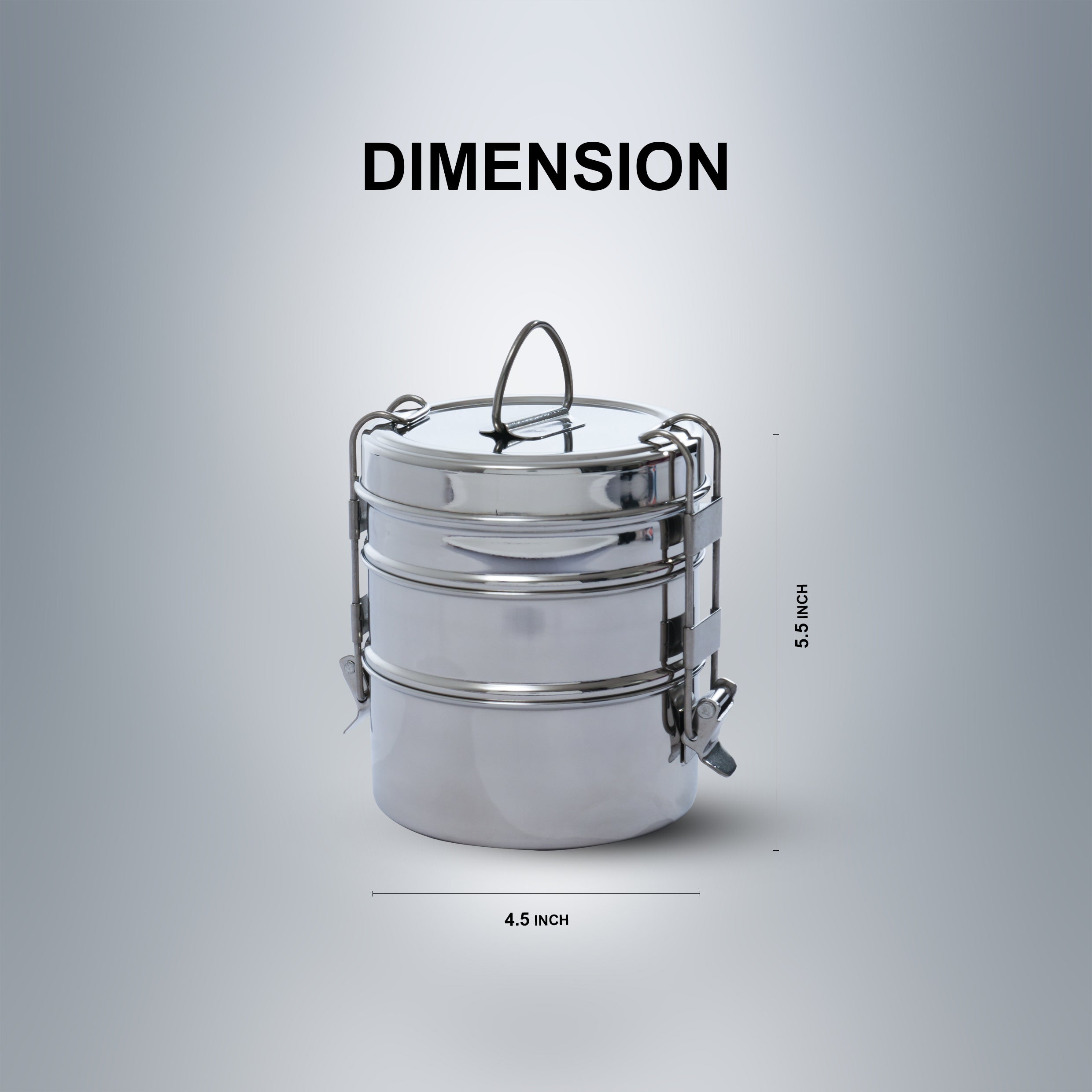 SAIL Salem Stainless 3 Layer Lunch Box