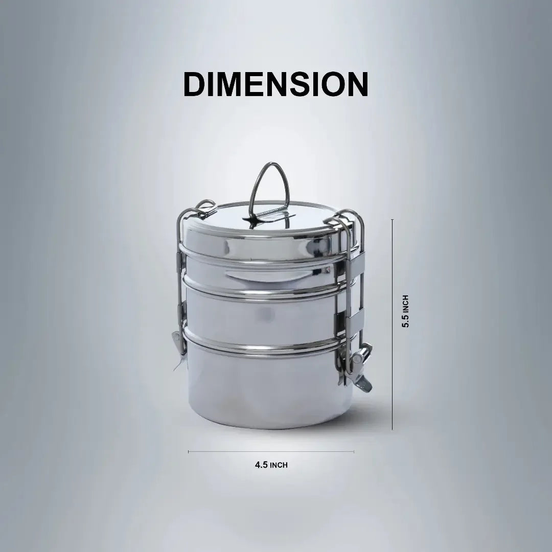 SAIL Salem Stainless 3 Layer Lunch Box - Ramss Salem Stainless