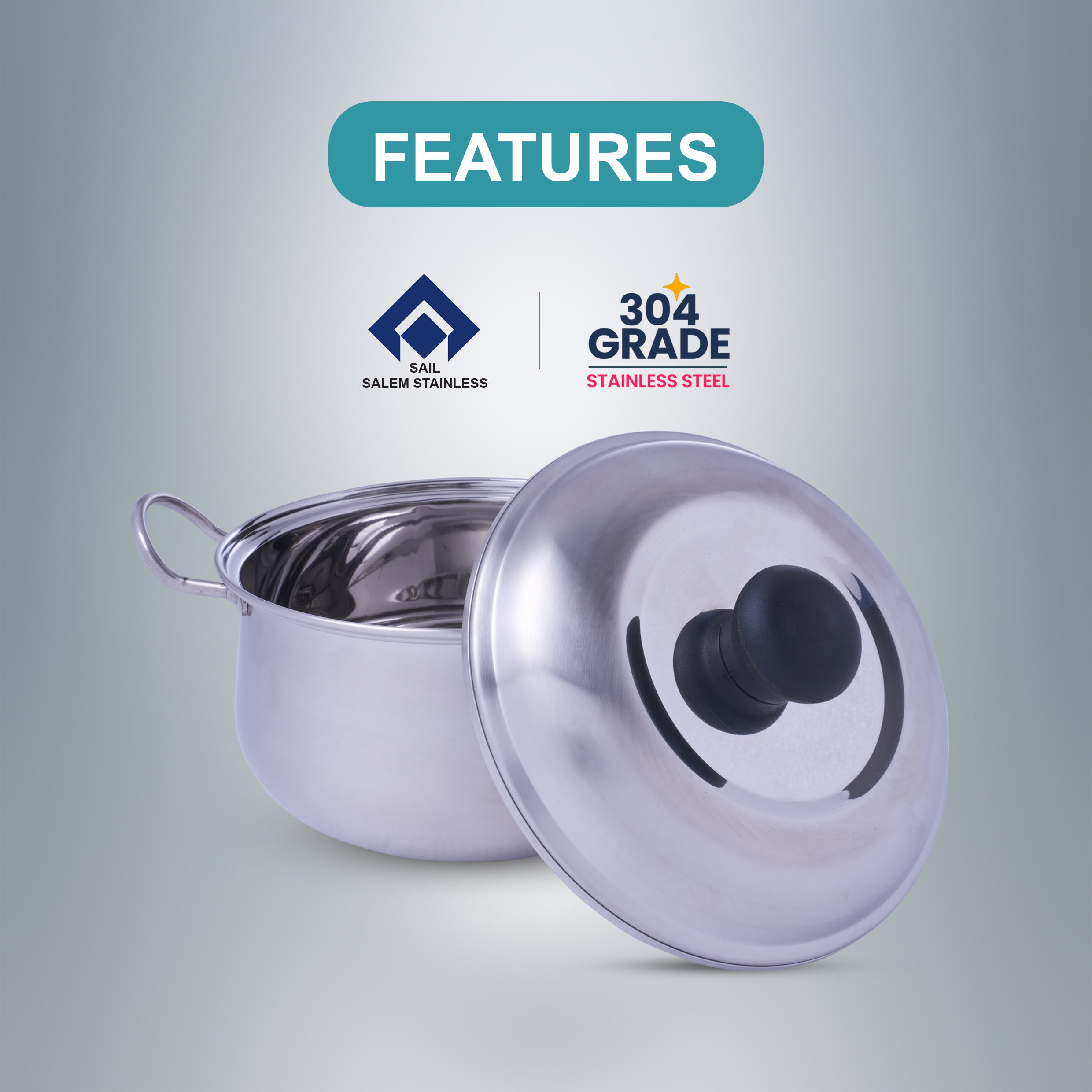 SAIL 3 Pcs Odyssey Sauce Pan Set