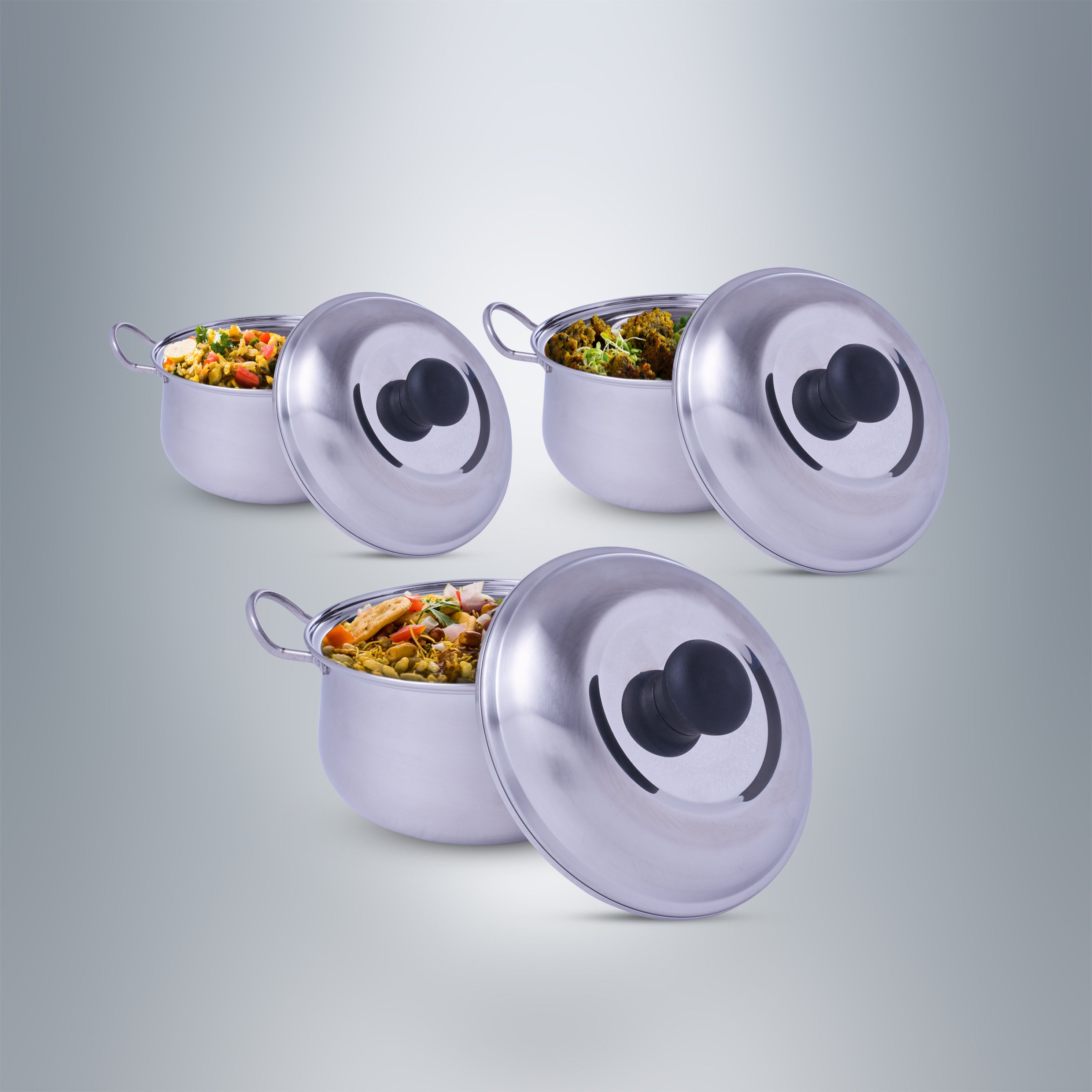 SAIL 3 Pcs Odyssey Sauce Pan Set