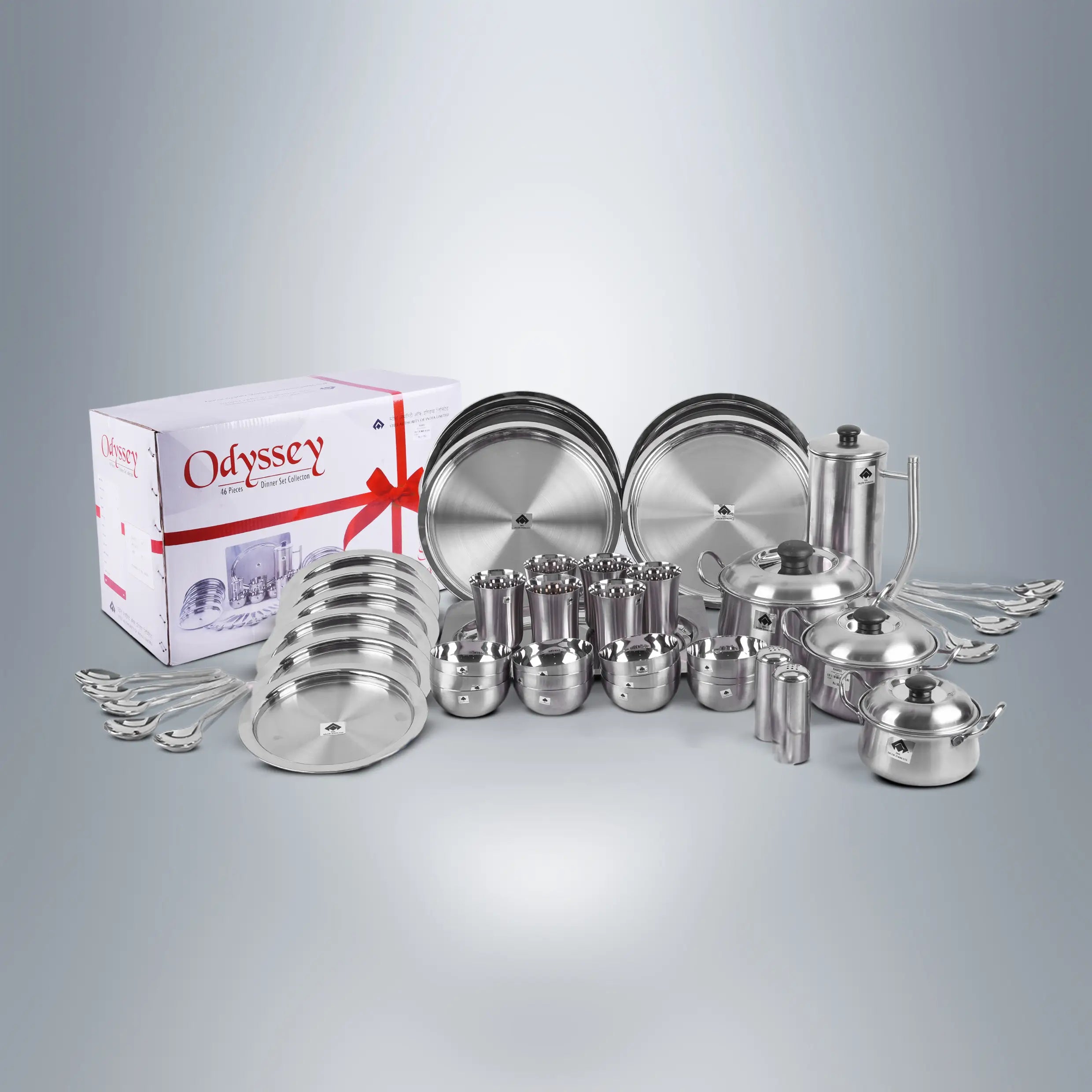 SAIL Salem Stainless 46 Pcs Odyssey Dinner Set