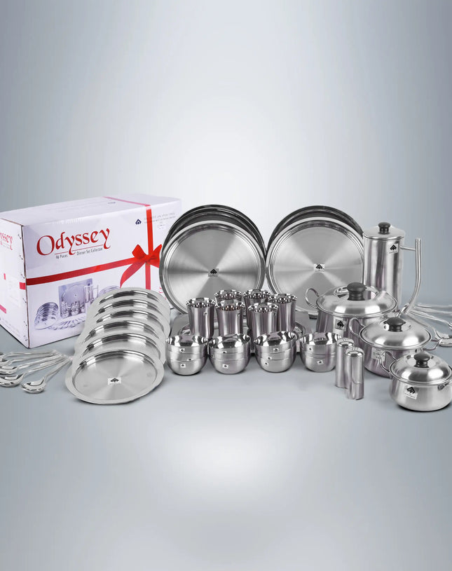 SAIL Salem Stainless 46 Pcs Odyssey Dinner Set