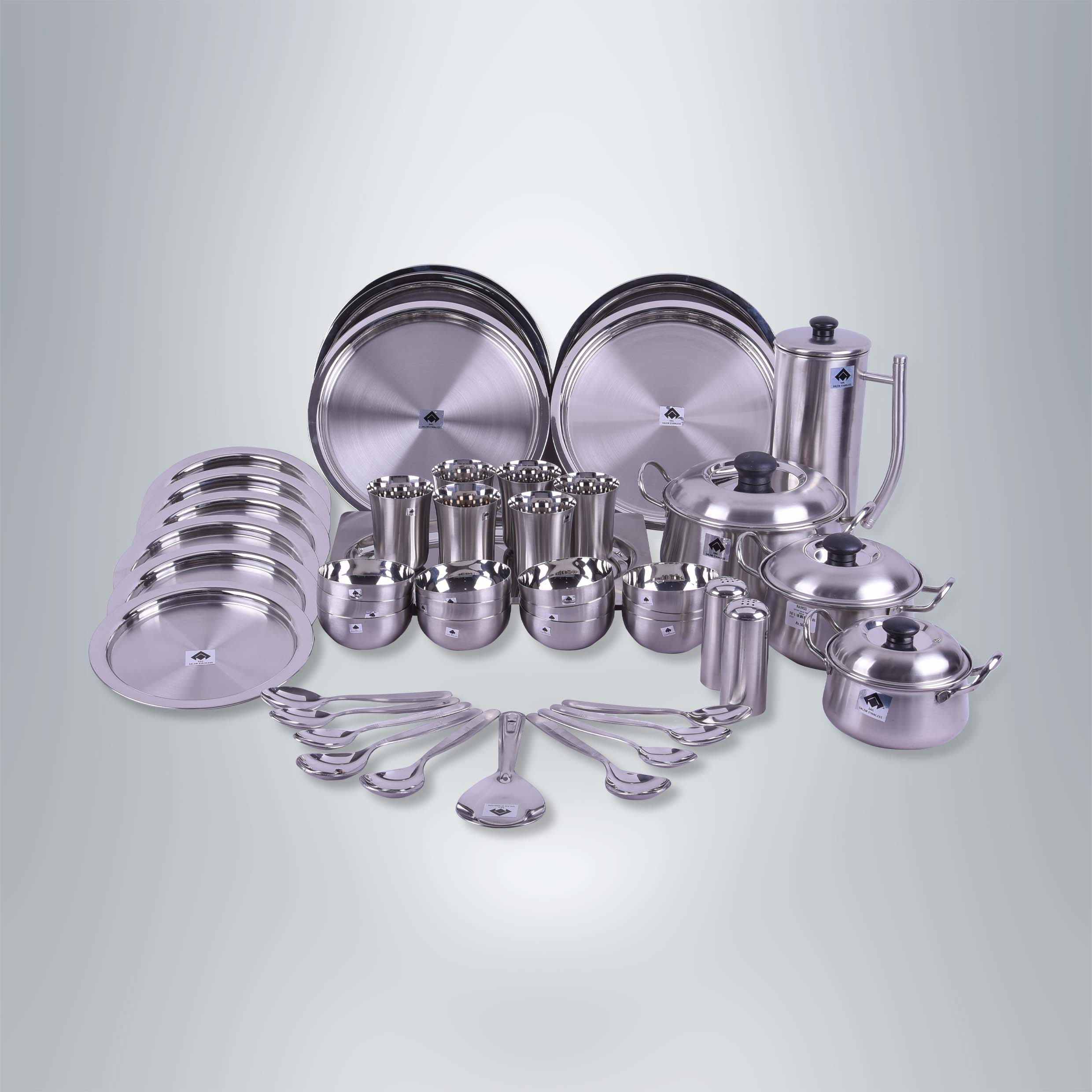 SAIL Salem Stainless 46 Pcs Odyssey Dinner Set