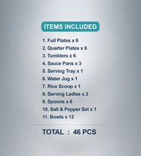 SAIL Salem Stainless 46 Pcs Odyssey Dinner Set - Ramss Salem Stainless
