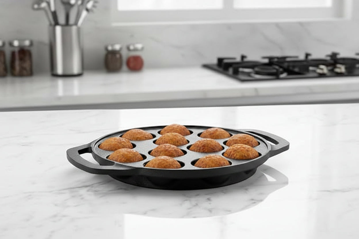 Cast Iron Panniyaram Maker 12 Pit Cast Iron