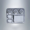 SAIL Salem Stainless Rectangular 6 in 1 Compartment Plate