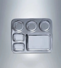 SAIL Salem Stainless Rectangular 6 in 1 Compartment Plate - Ramss Salem Stainless