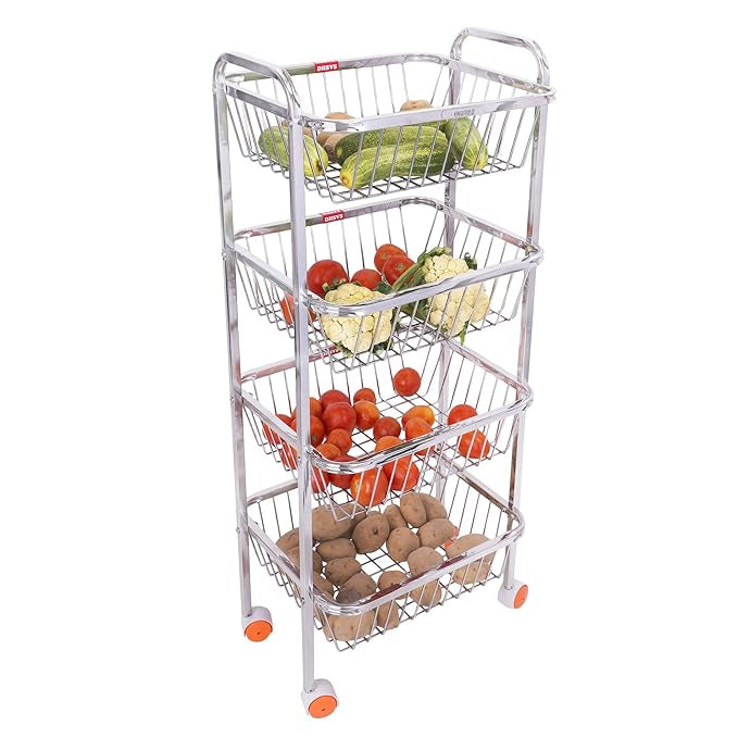 Square Veg Trolly (2 / 3 / 4 TIER – SS)