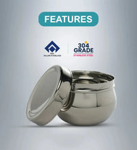 SAIL Apple Bowl With Lid (Sangam Spice Pot) Set of 2 - Ramss Salem Stainless