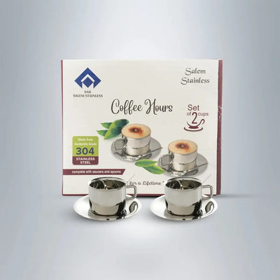 SAIL Cup & Saucer Set of 2 - Ramss Salem Stainless