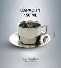 SAIL Cup & Saucer Set of 2 - Ramss Salem Stainless