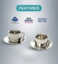 SAIL Cup & Saucer Set of 2 - Ramss Salem Stainless