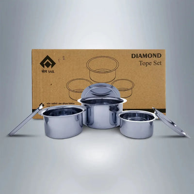 SAIL 3 Pcs Diamond Tope Set - Ramss Salem Stainless