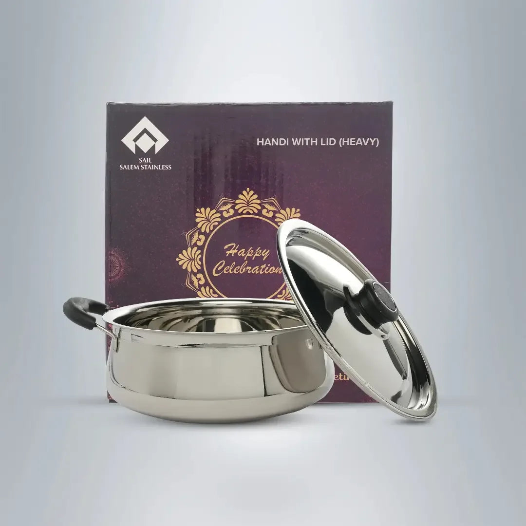 SAIL Salem Stainless Handi with Lid (Dewani Handi) - Ramss Salem Stainless