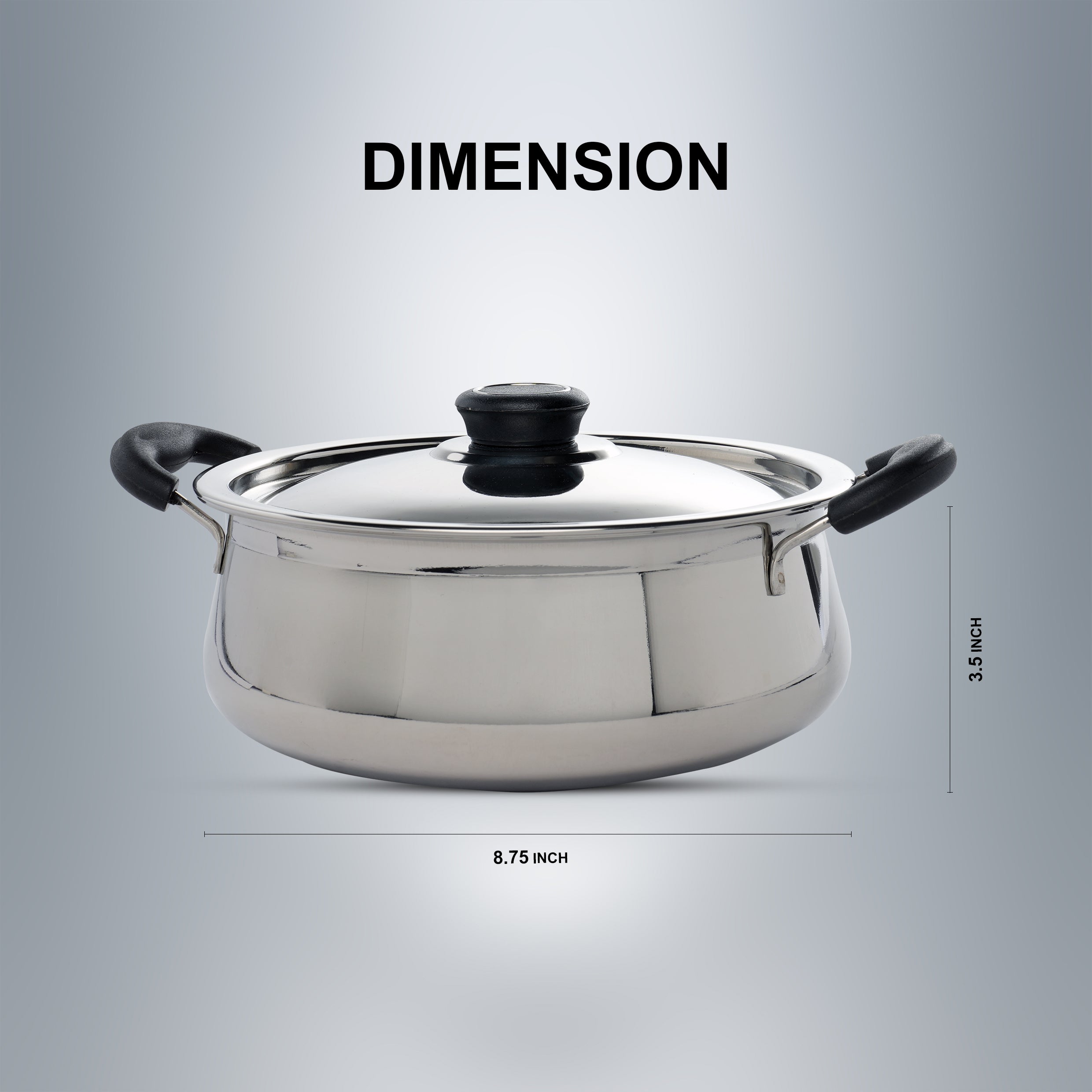 SAIL Salem Stainless Handi with Lid (Dewani Handi)