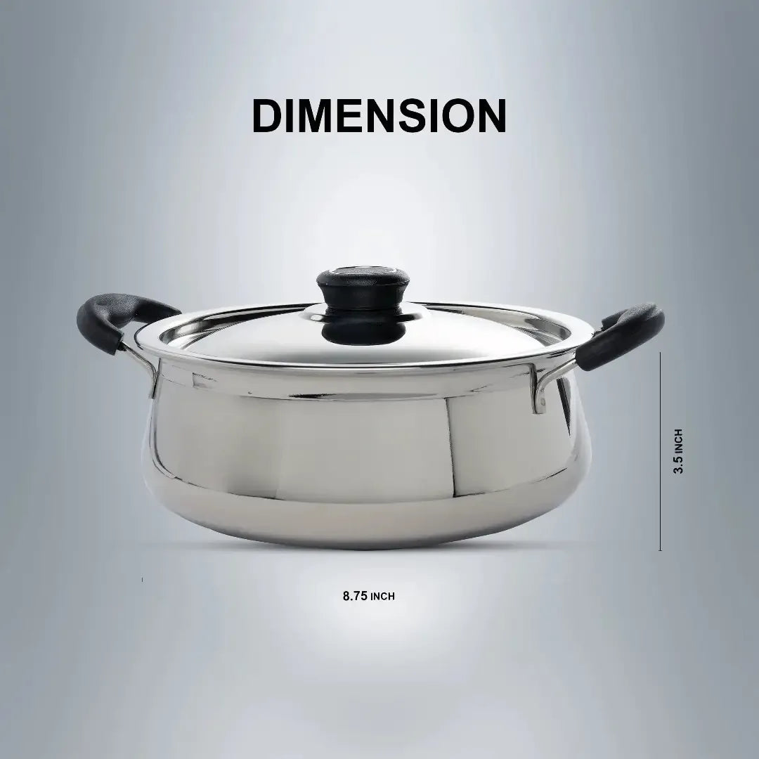 SAIL Salem Stainless Handi with Lid (Dewani Handi) - Ramss Salem Stainless
