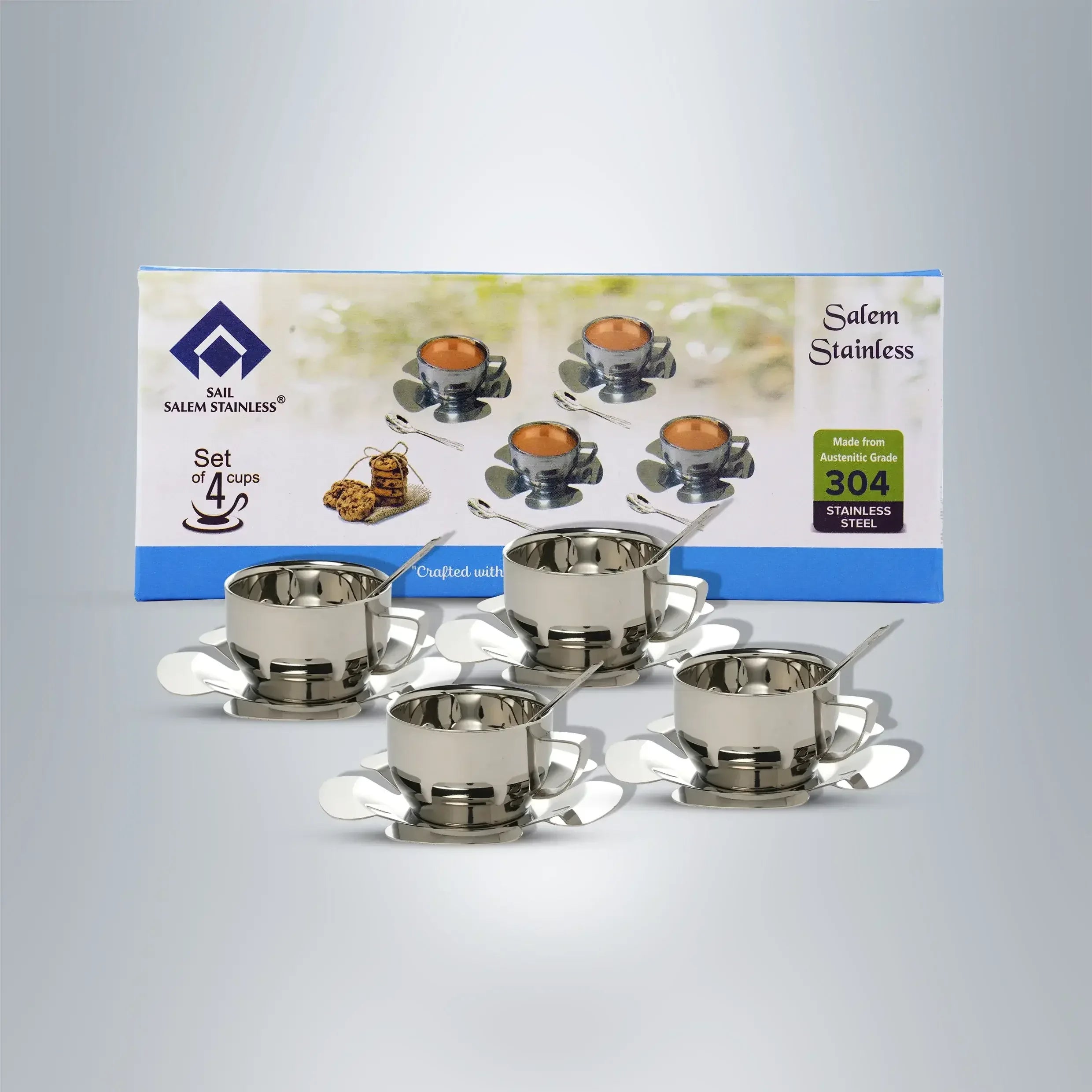 SAIL Cup & Saucer - Laser Cut (Cool Coffee Set) - Ramss Salem Stainless