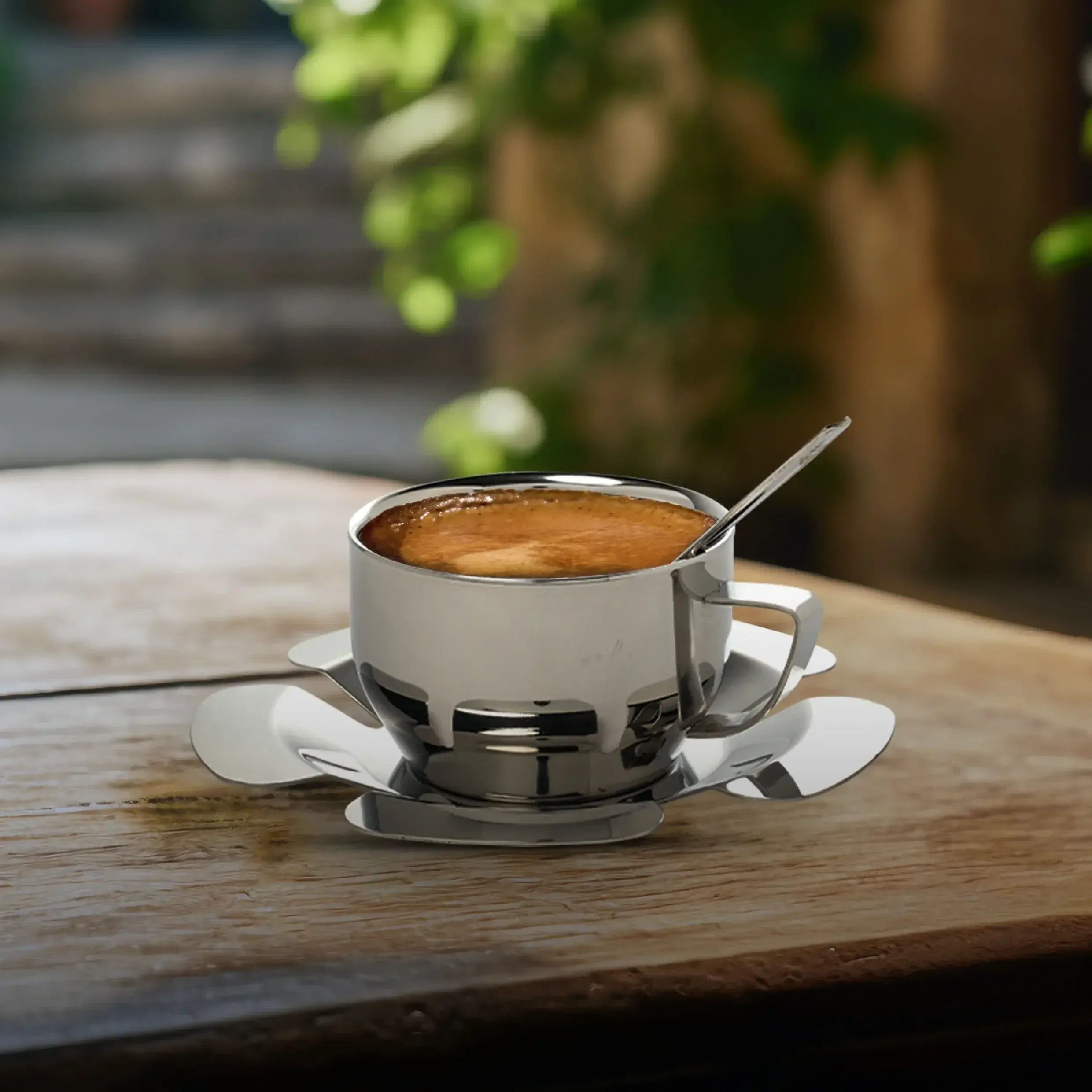 SAIL Cup & Saucer - Laser Cut (Cool Coffee Set) - Ramss Salem Stainless