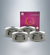 SAIL Salem Stainless Nuts Container with Lid(Ambrosia) Set of 4 - Ramss Salem Stainless