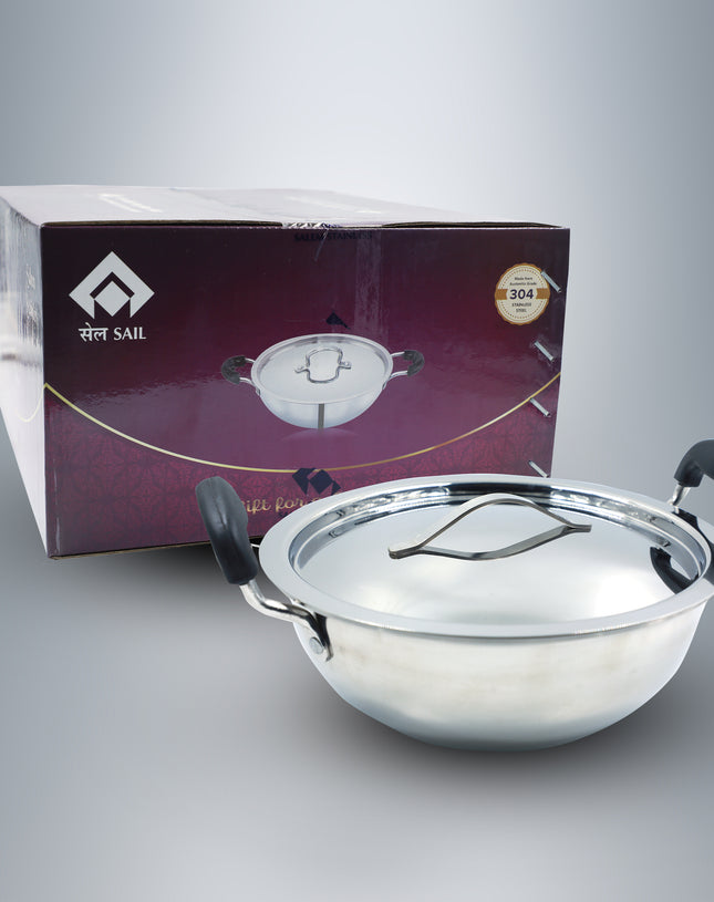 SAIL Premium Kadai – 24CM Heavy-Duty Stainless Steel