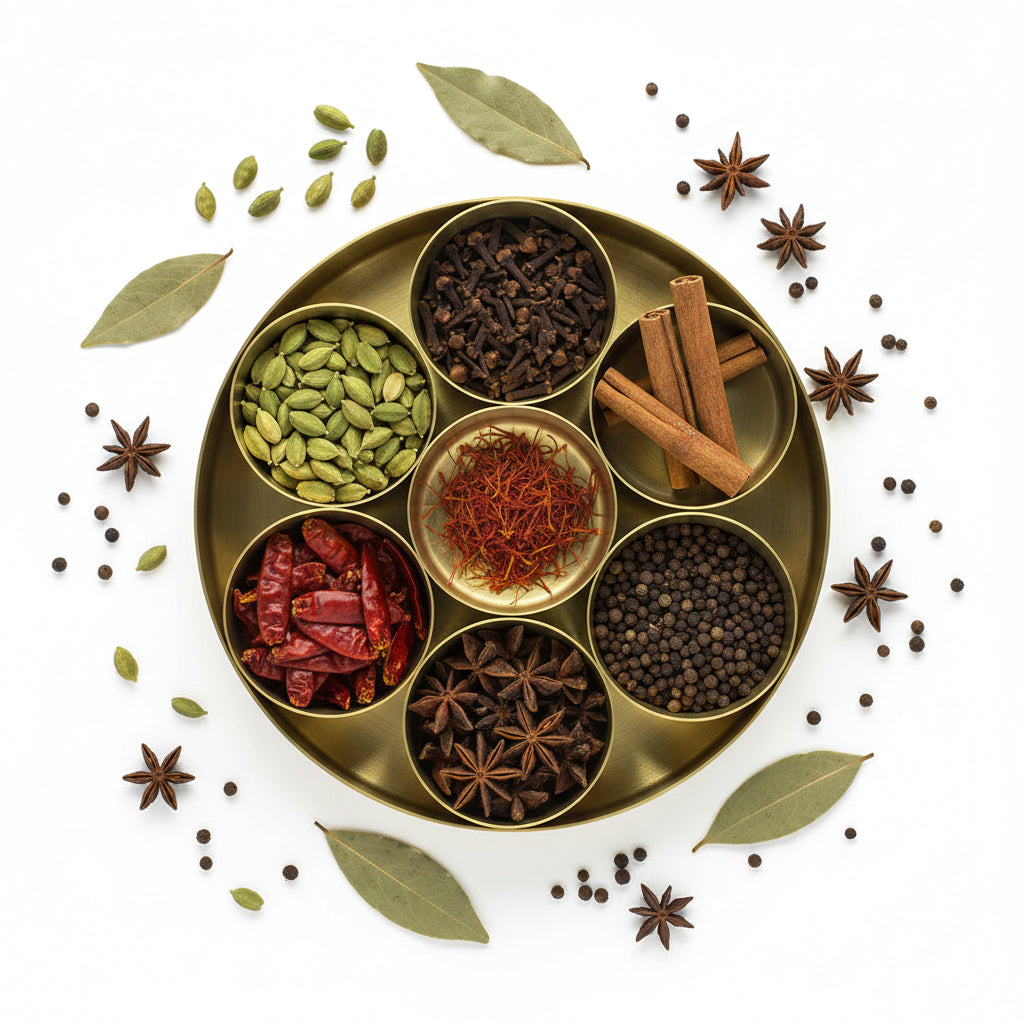 Peacock Brass Spice Box 50G