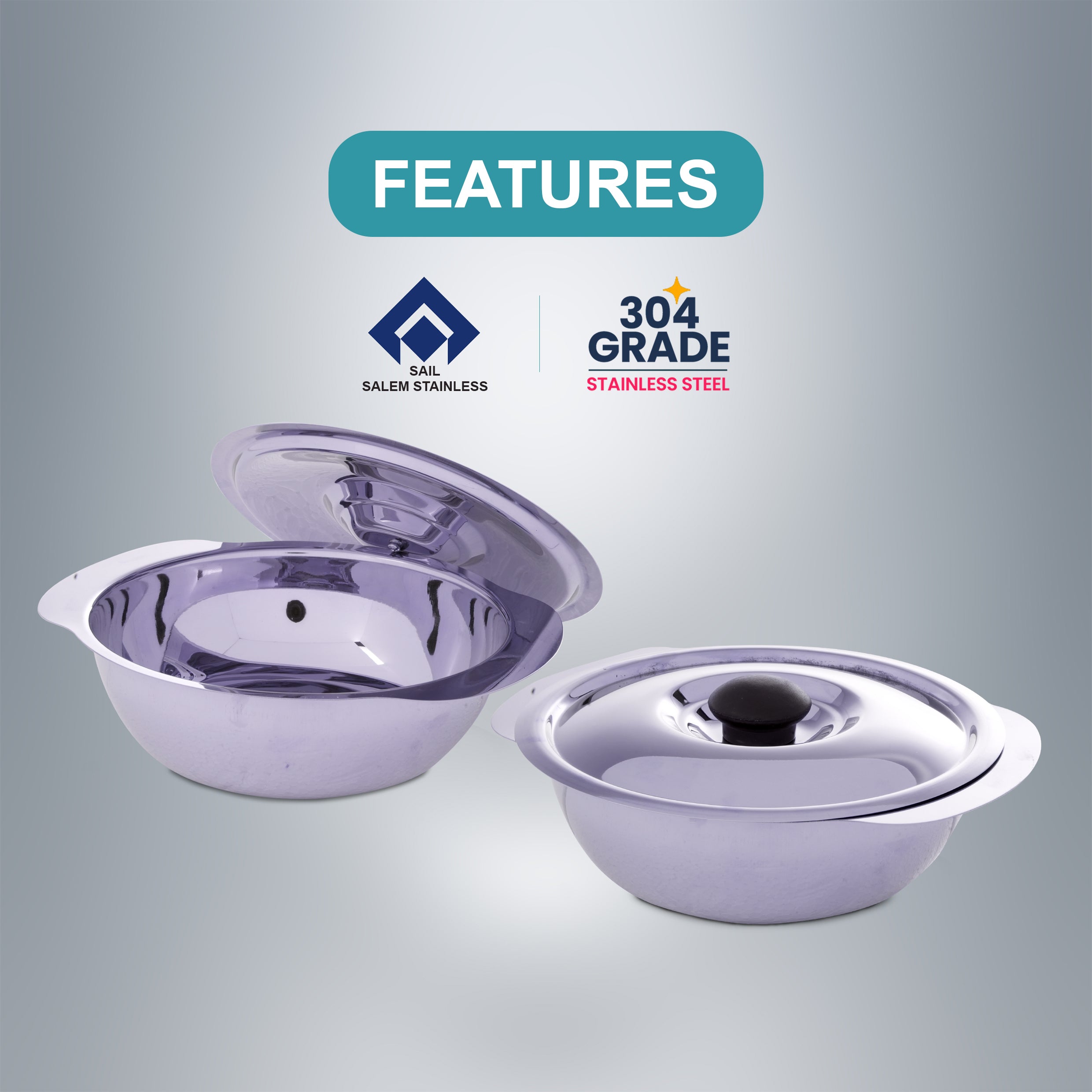 SAIL 3 PCS Salad Bowl Set