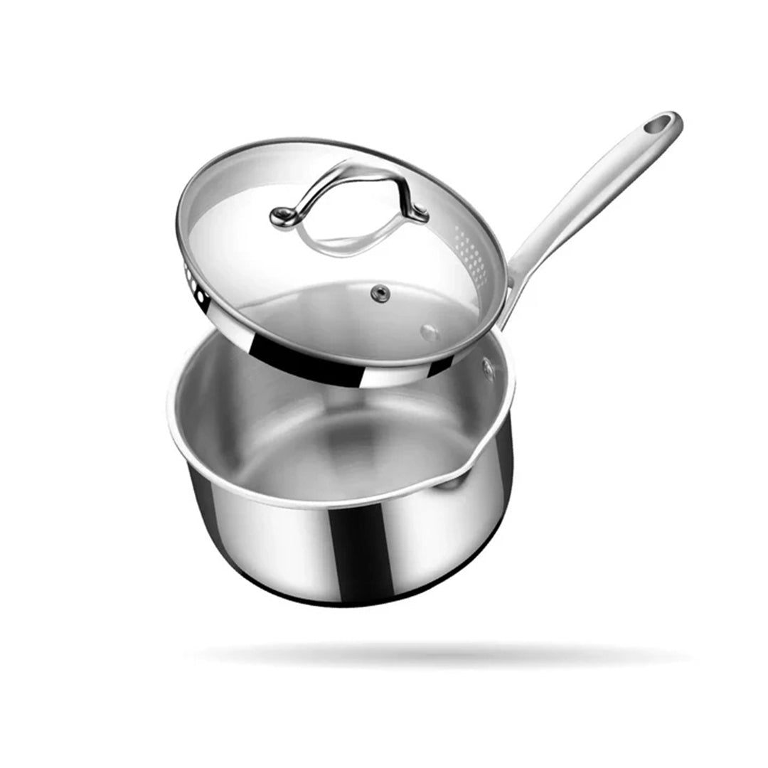 Triply Saucepan With Strainer Glass Lid